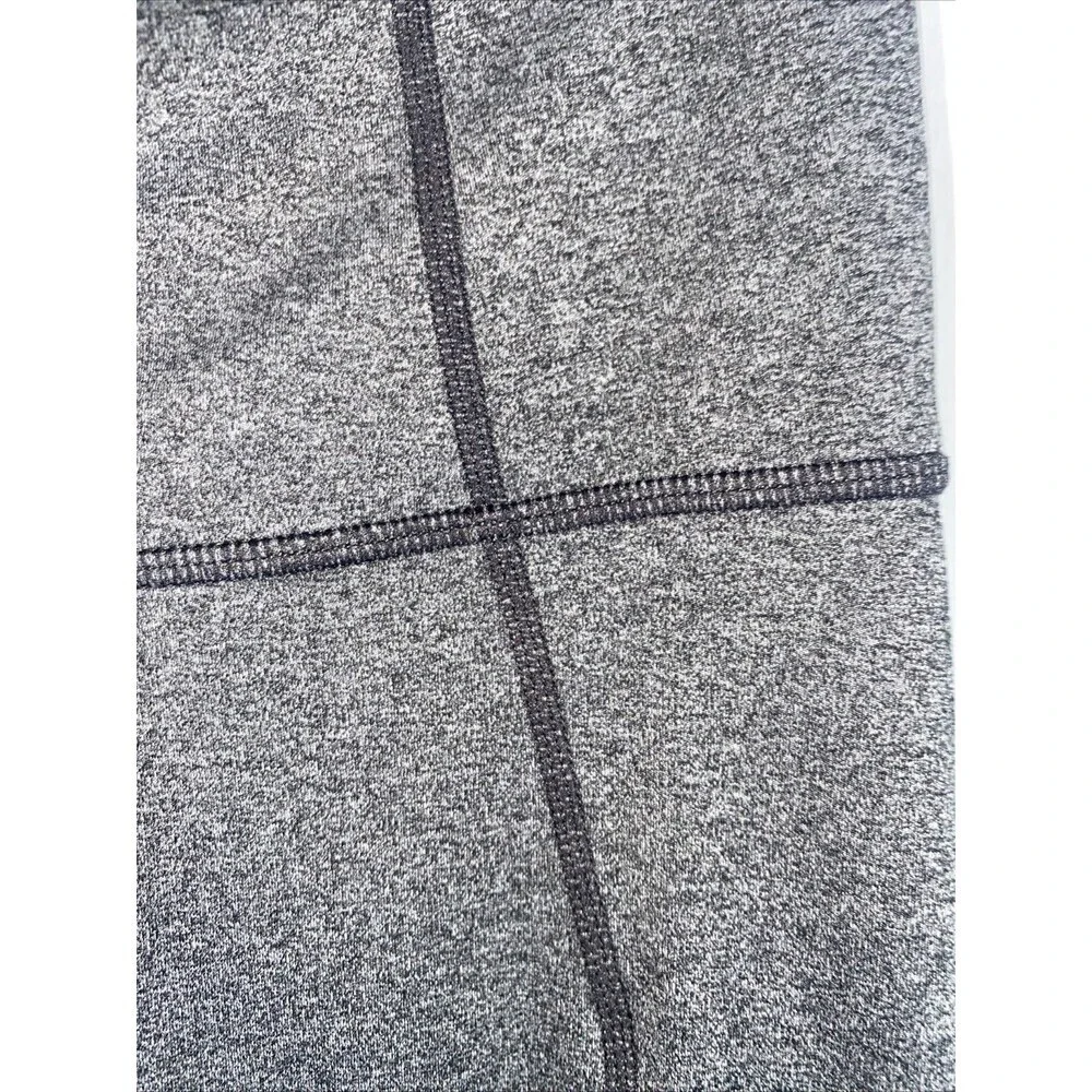 Athleta Heather Gray Cropped Leggings with Stitching Small